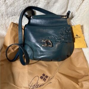 Patricia Nash Teal Floral Crossbody Bag
